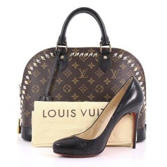Louis Vuitton Metal Stones Alma Handbag Studded Monogram Canvas PM