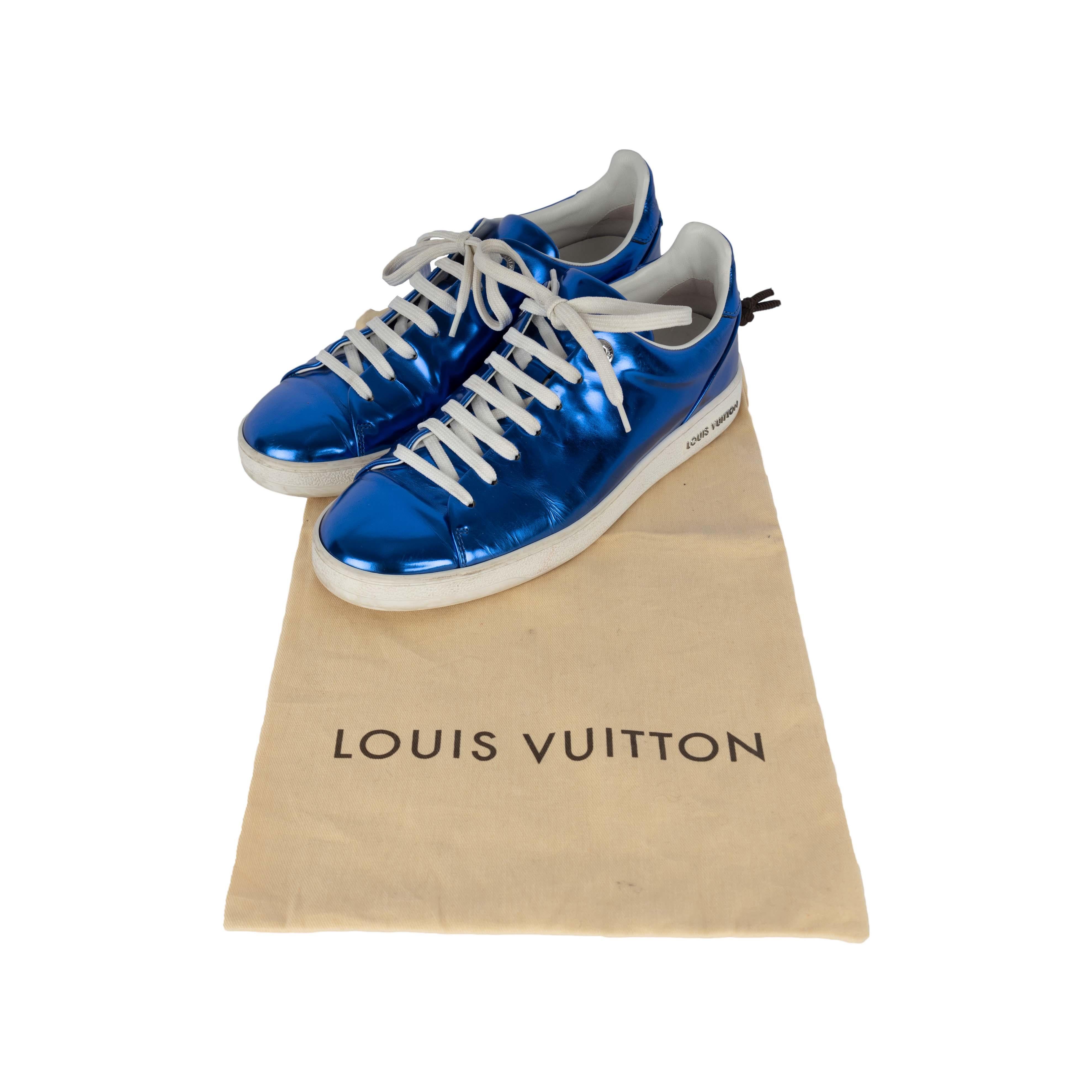 Women's or Men's Louis Vuitton Metallic Blue Sneakers - '10s For Sale
