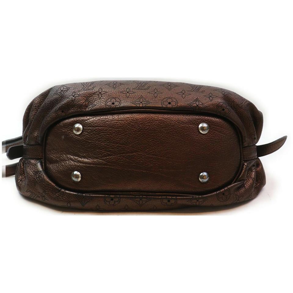 Women's Louis Vuitton Metallic Brown Mahina Leather XS Crossbody Hobo Bag 863002 For Sale