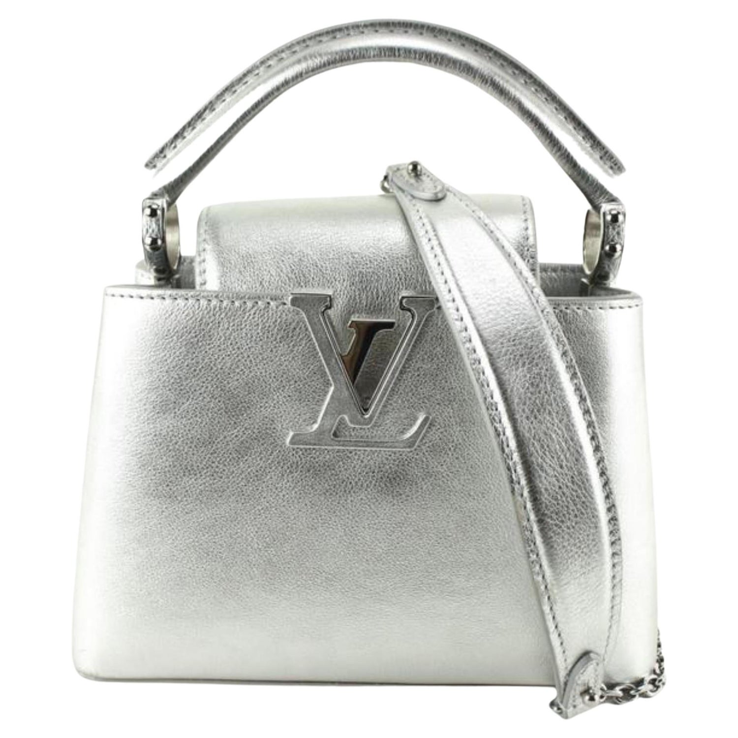 Chanel Silver 31 Rue Cambon CC Coco Graphic 2way Hobo Bag 115c6 For Sale at  1stDibs