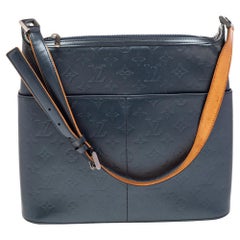 Louis Vuitton Metallic Dark Grey Monogram Mat Stockton Bag