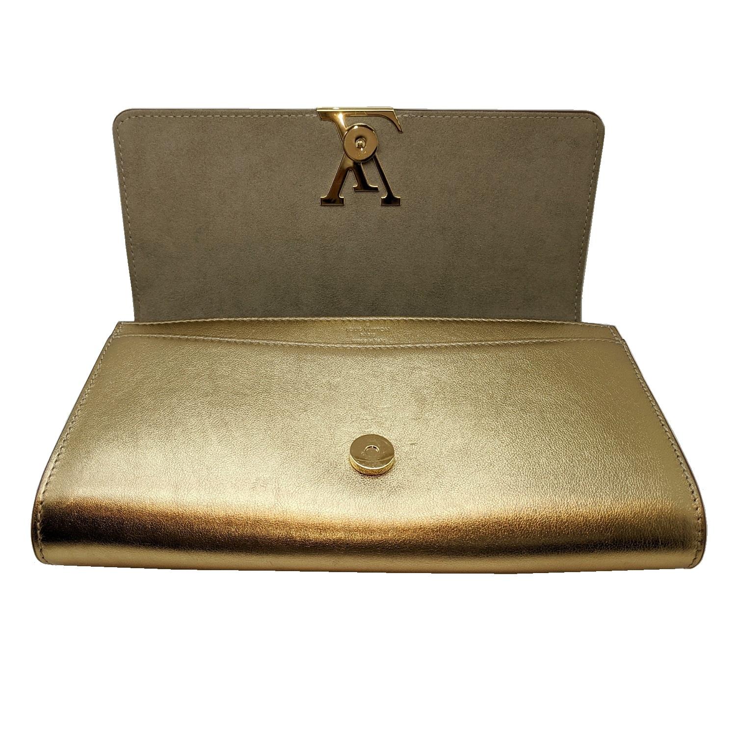 louis vuitton gold clutch