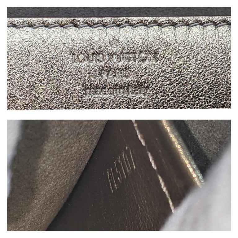Louis Vuitton Metallic Gold Calfskin Louise E/W Clutch For Sale 2
