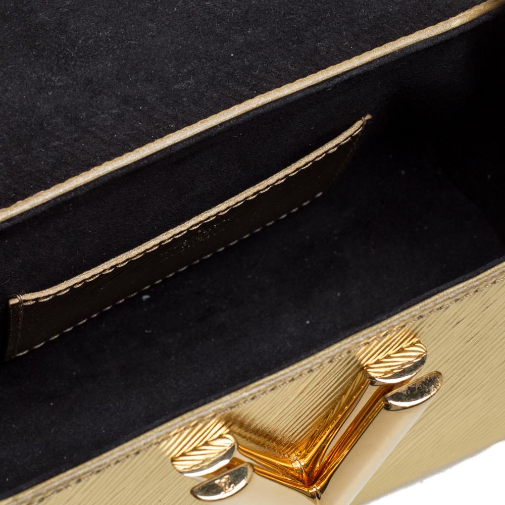 Women's Louis Vuitton Metallic Gold Epi Leather Twist PM Bag