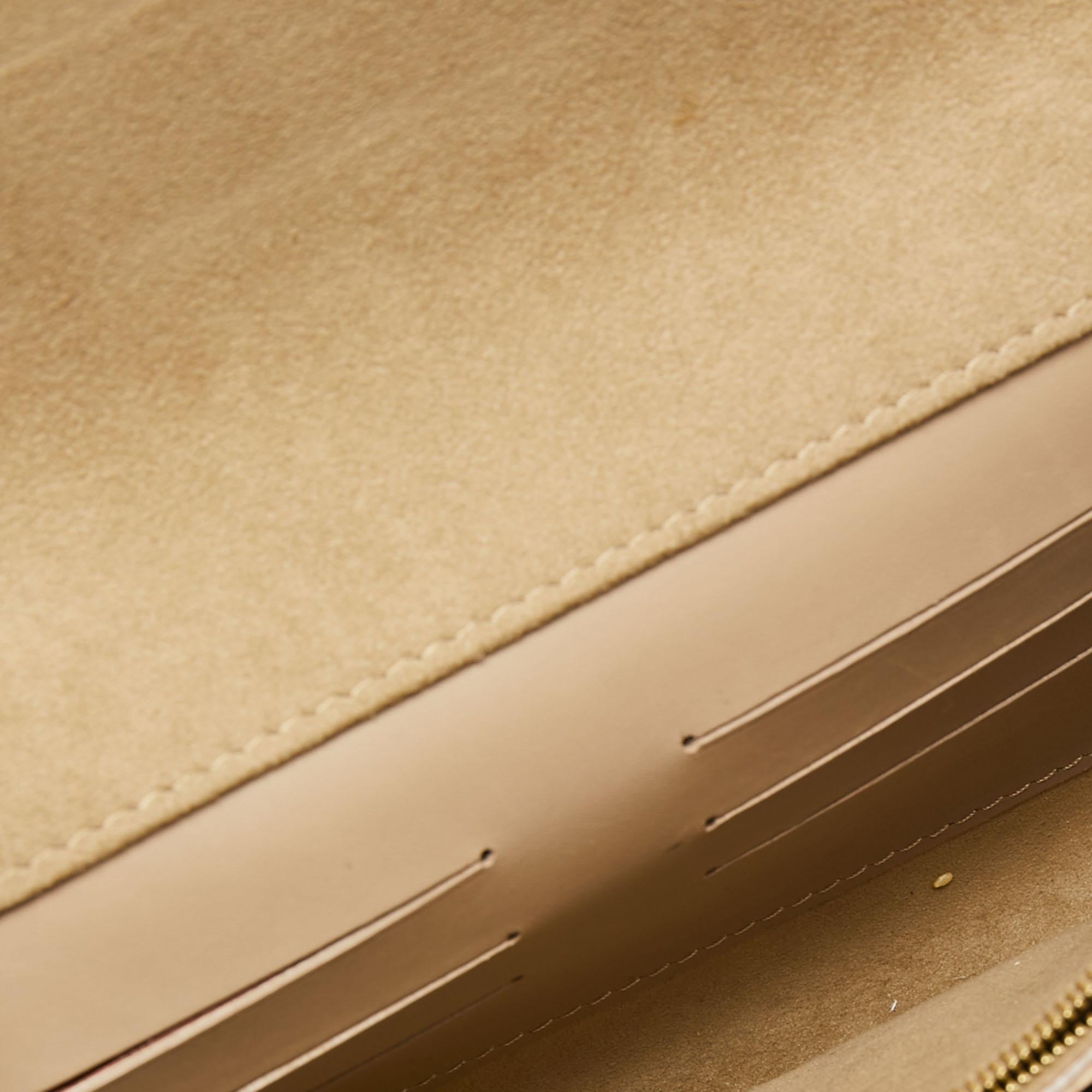Louis Vuitton Metallic Gold Leather Louise Clutch 4