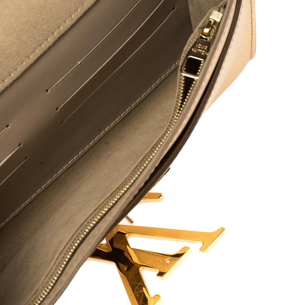Louis Vuitton Metallic Gold Leather Louise Clutch 7