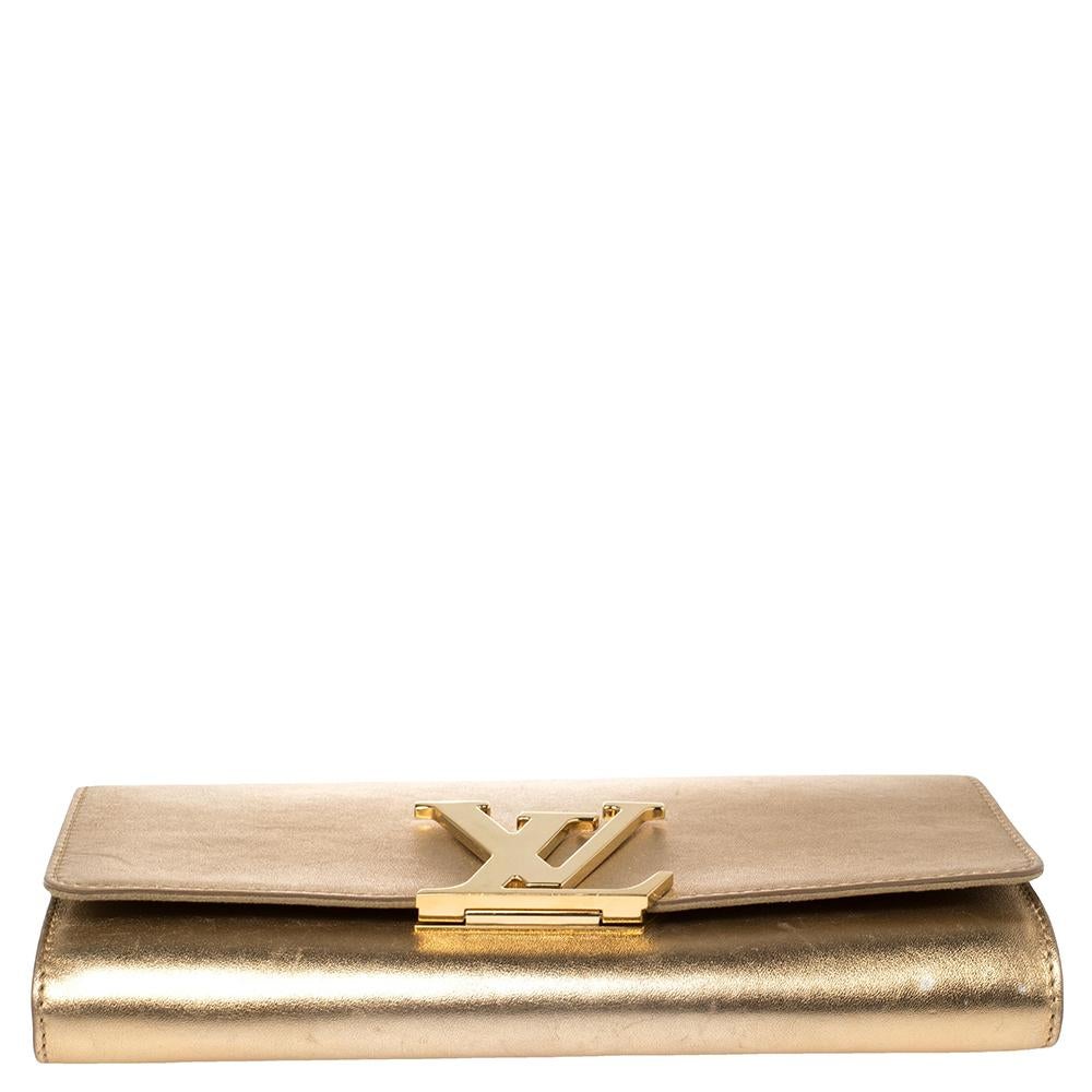gold louis vuitton clutch