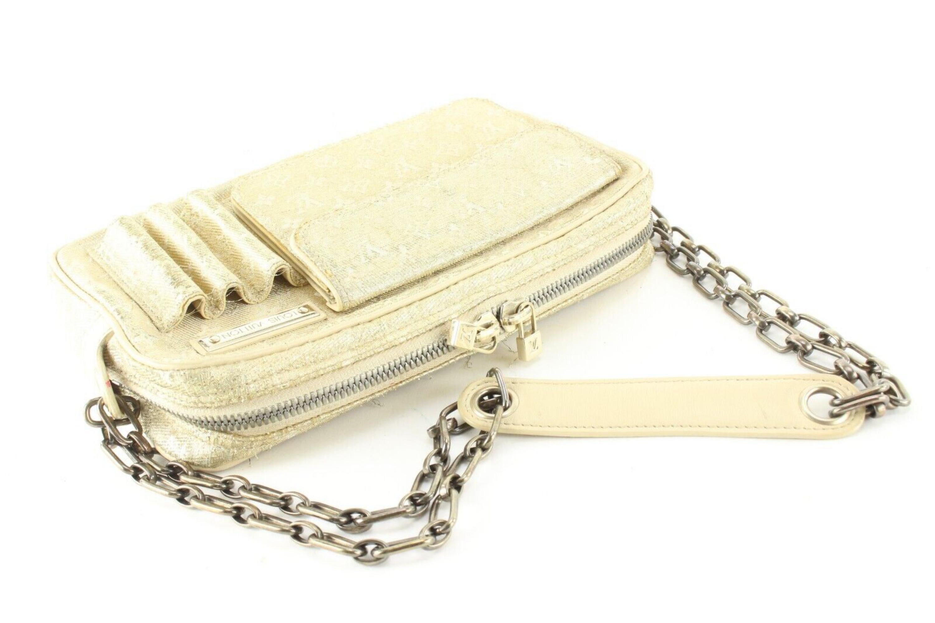 Louis Vuitton Metallic Gold Mini Monogram Shine Mckenna Chain Bag 6LV424C 4