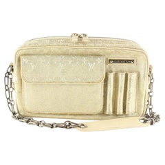 Louis Vuitton Metallic Gold Mini-Monogramm Shine Mckenna Kette Tasche 6LV424C