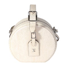 Louis Vuitton Metallic Gold Python Petite Boite Chapeau Bag