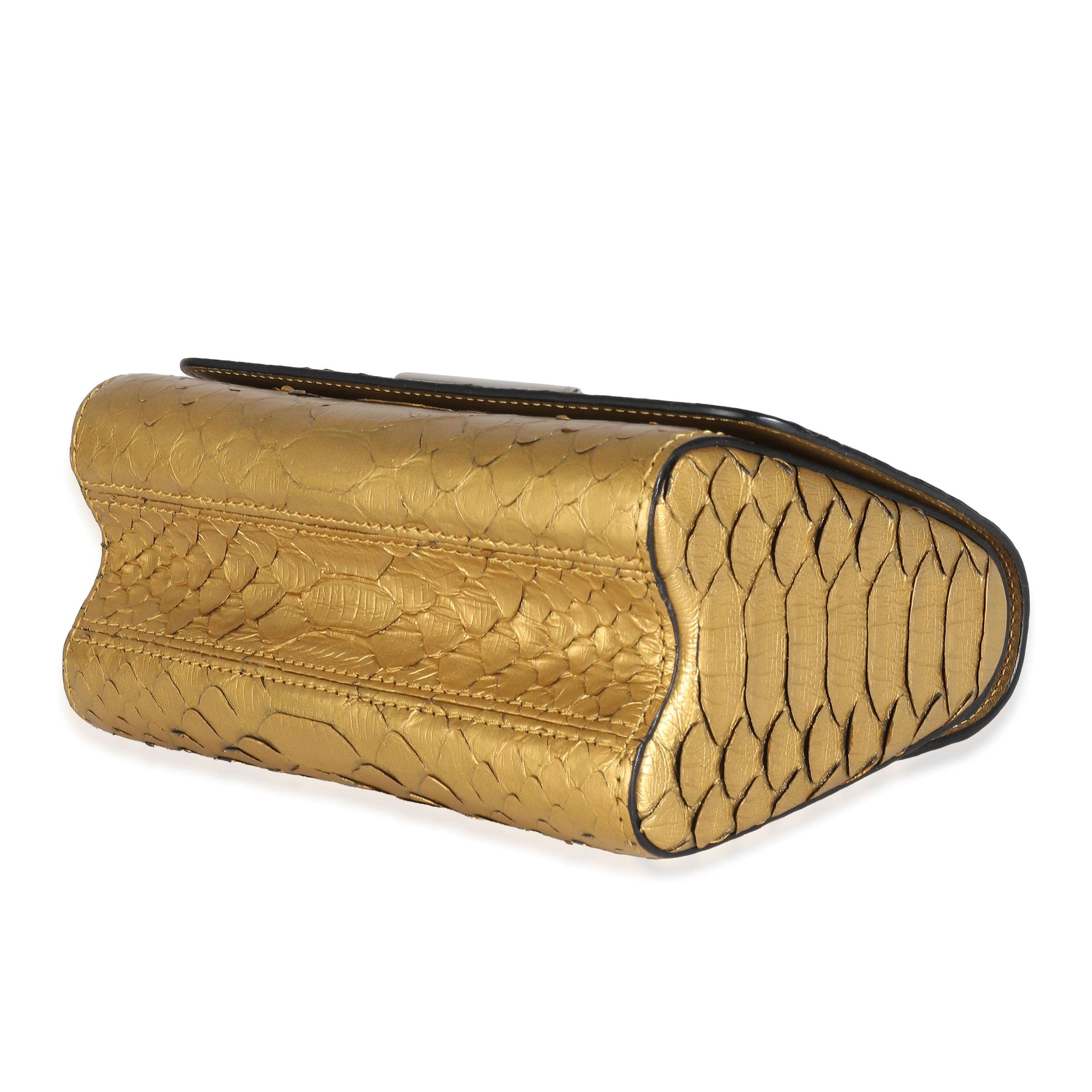 Louis Vuitton Metallic Gold Python Twist PM en vente 1