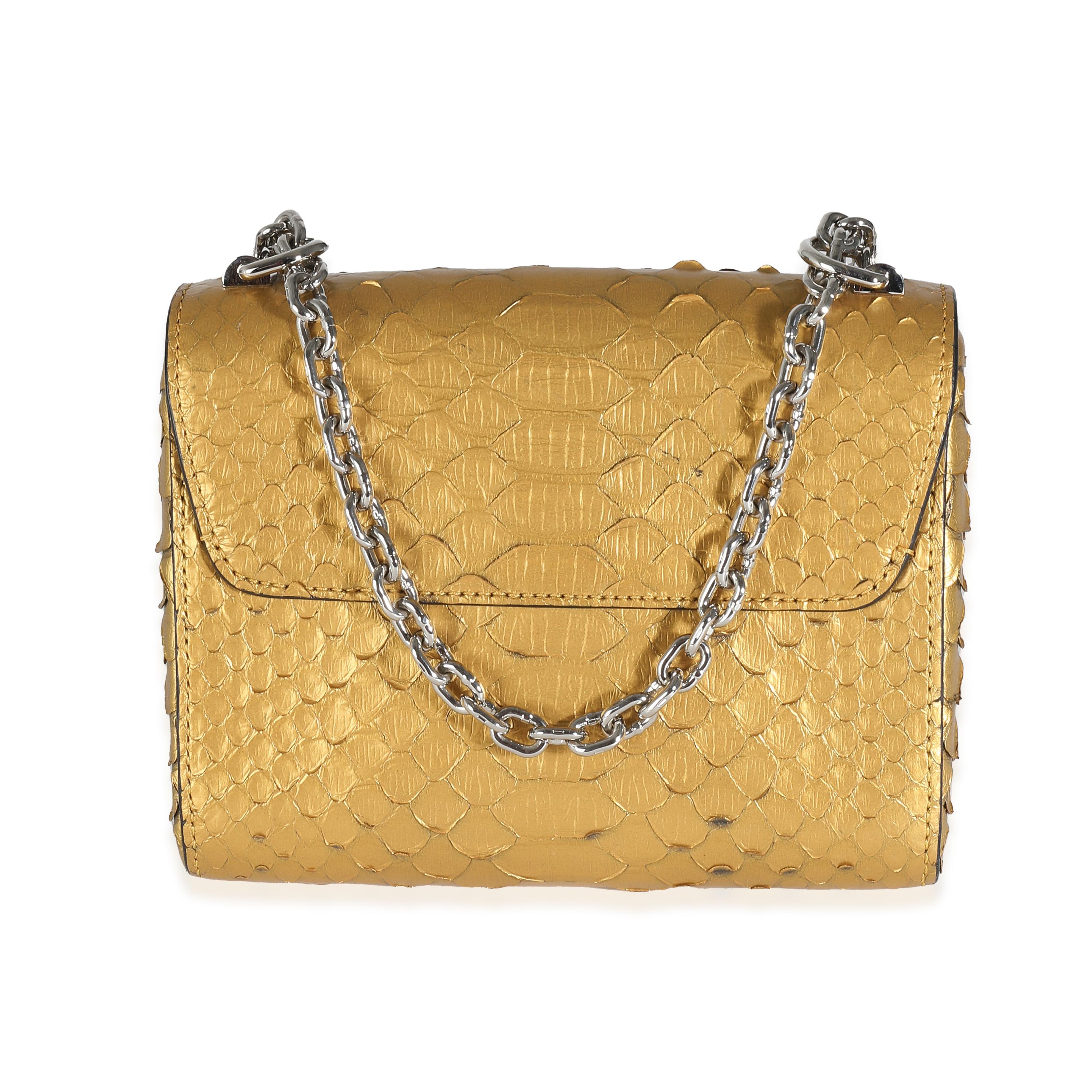Louis Vuitton Metallic Gold Python Twist PM en vente 2