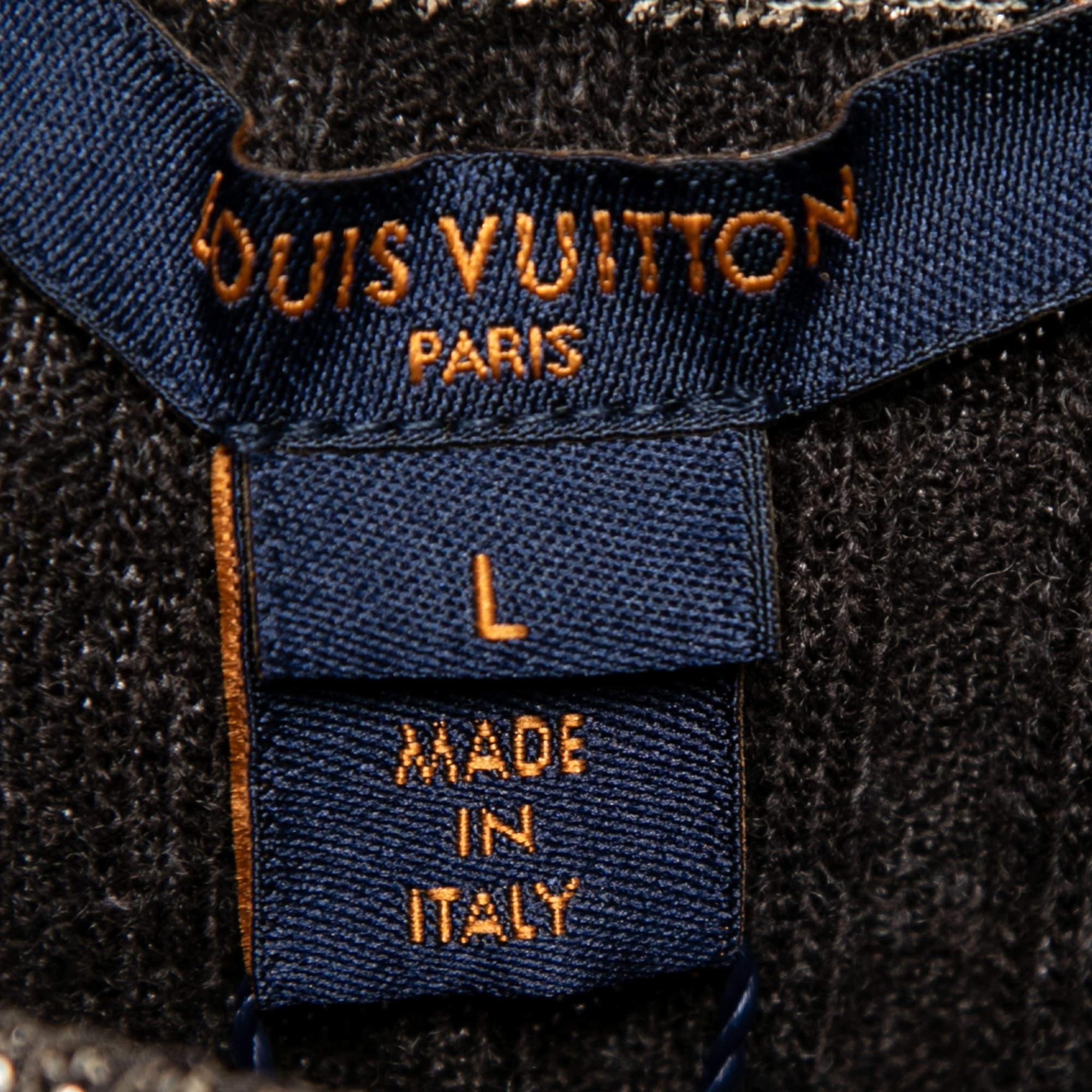 Louis Vuitton Falda de punto de canalé dorada metalizada L en Nuevo Estado en Dubai, Al Qouz 2