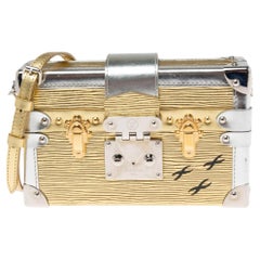 Louis Vuitton Metallic Gold/Silber Epi Leder-Tasche für die kleine Malle