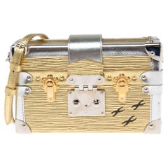 Louis Vuitton Metallic Gold/Silver Epi Leather Petite Malle Bag