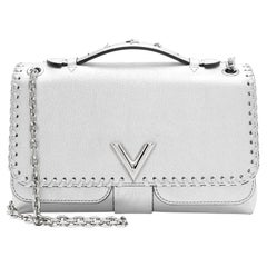 Louis Vuitton Metallic Leather Braided Very Chain Bag