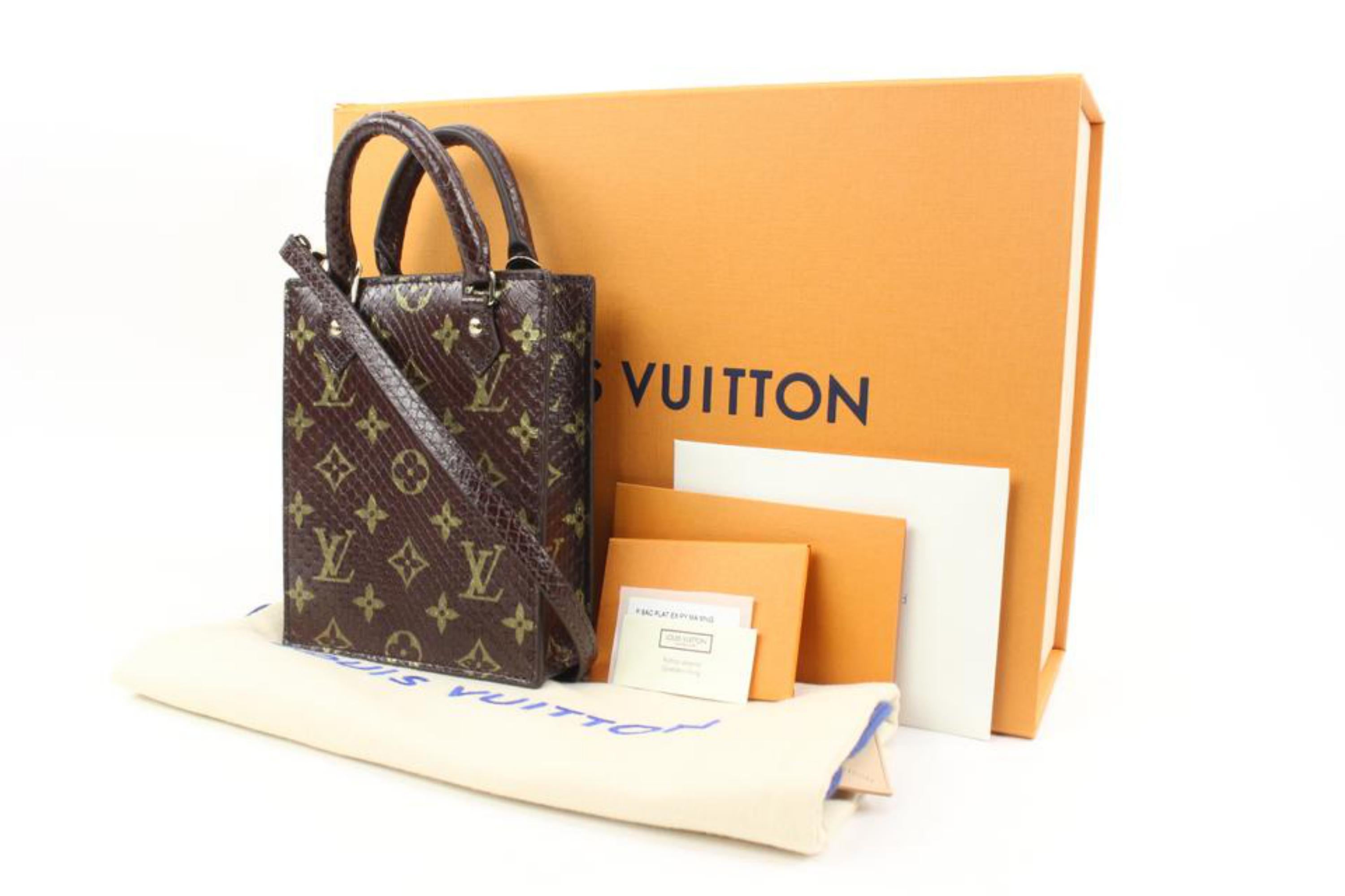 Louis Vuitton Metallic Monogram Python Petit Sac Plat Mini Crossbody 74lv225s 4