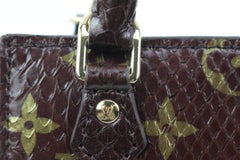 Louis Vuitton Metallic Monogram Python Petit Sac Plat Mini Crossbody 74lv225s