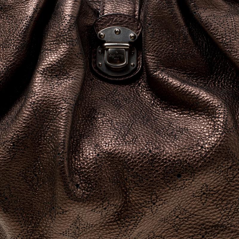 Louis Vuitton Metallic Mordore Monogram Mahina Leather Large Hobo 5