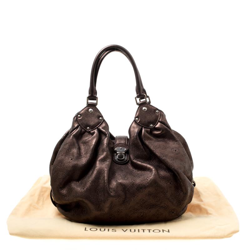 Louis Vuitton Metallic Mordore Monogram Mahina Leather Large Hobo 6