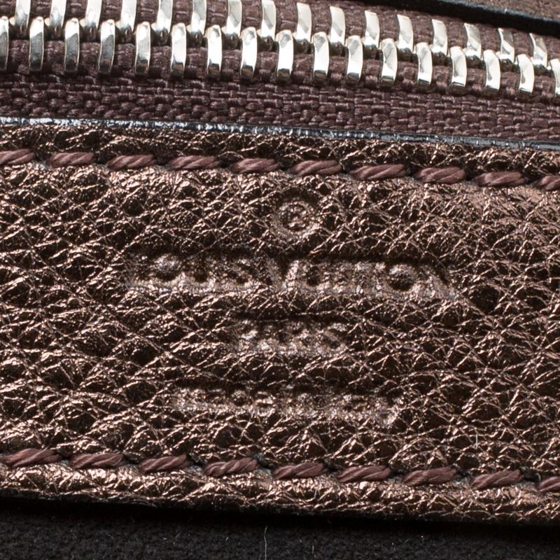 Women's Louis Vuitton Metallic Mordore Monogram Mahina Leather Large Hobo