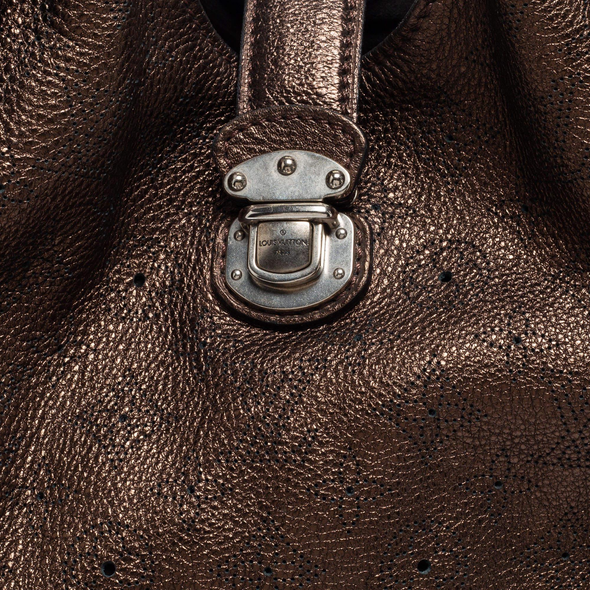 Louis Vuitton Metallic Mordore Monogram Mahina Leather Surya XL Bag 8