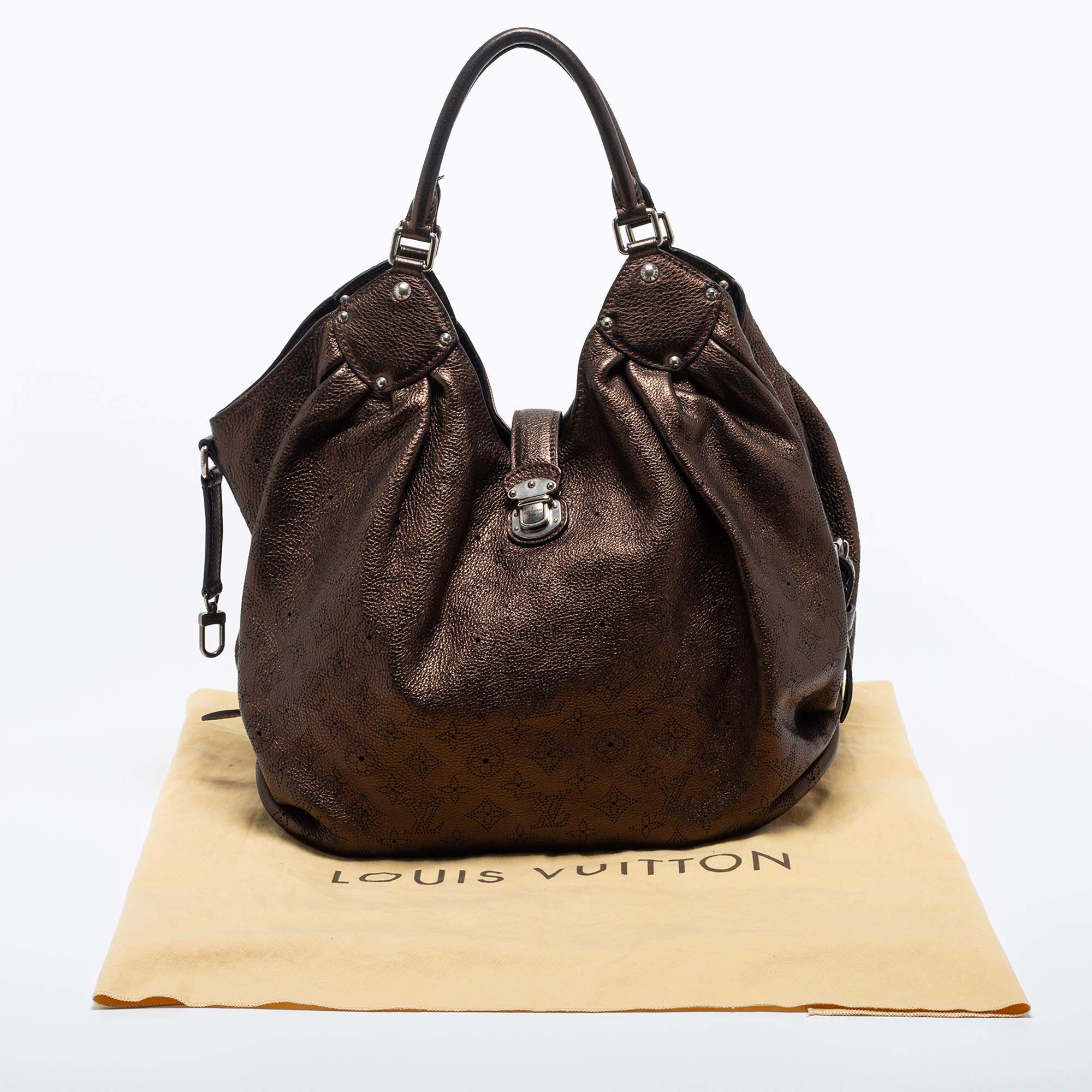 Louis Vuitton Metallic Mordore Monogram Mahina Leather Surya XL Bag 9