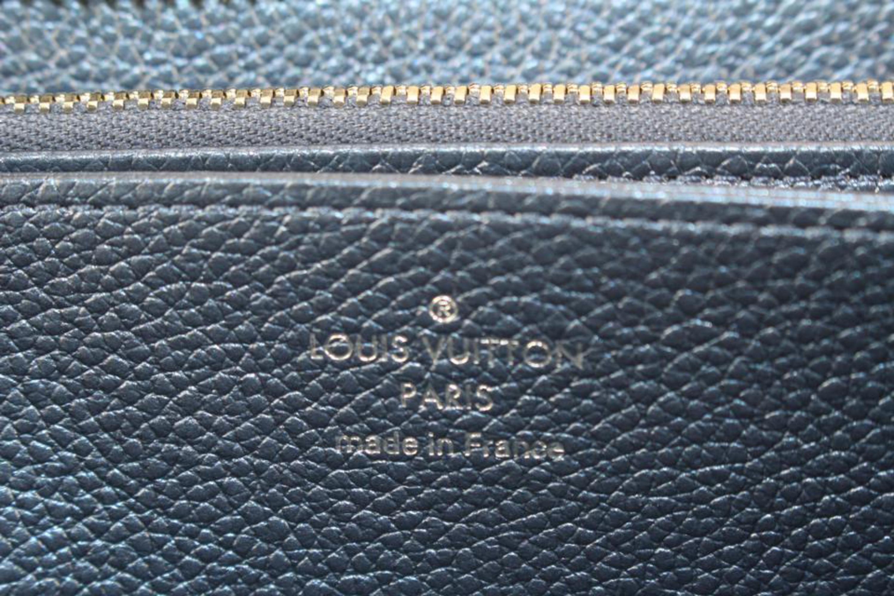 Louis Vuitton Metallic Navy Nacre Empreinte Monogram Zippy Wallet  16lk810s 1