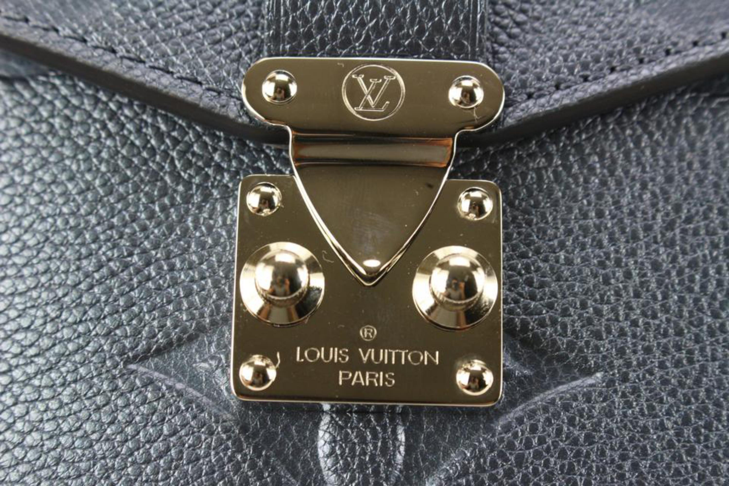 Louis Vuitton Metallic Navy Perle Empreinte Pochette Metis 60lk725s Damen