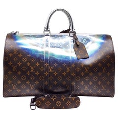 Louis Vuitton Metallic Nebula LV Monogram Keepall Bandouliere 50 Duffle Bag New