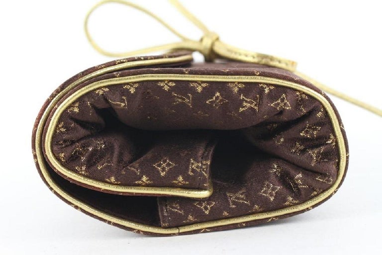 Louis Vuitton Metallic Satin Monogram Aumoniere Jewelry Roll Case
