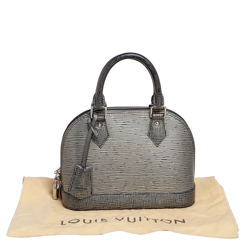 Louis Vuitton Metallic Silver Epi Leather Alma BB Bag 5