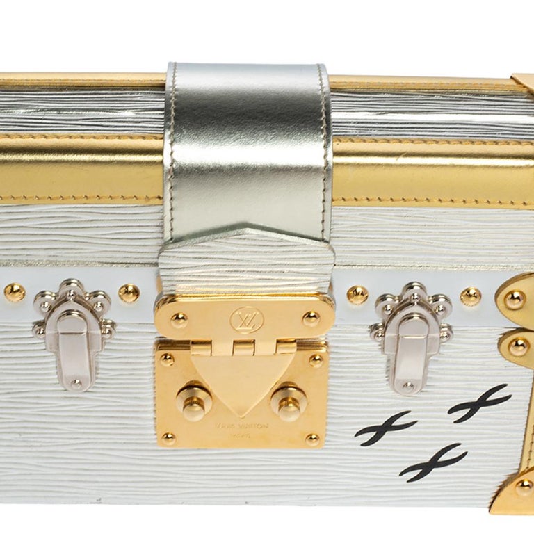 Louis Vuitton Metallic Gold/Silver Epi Leather Petite Malle Bag Louis  Vuitton