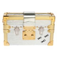 Louis Vuitton Metallic Silver/Gold Epi Leather Petite Malle Bag