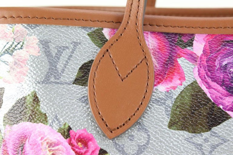 Louis Vuitton Metallic Silver Monogram Canvas Garden Neverfull MM NM Bag  w/o Accessories Pouch - Yoogi's Closet