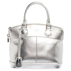Louis Vuitton Metallic Silver Suhali Leather Lockit PM Bag