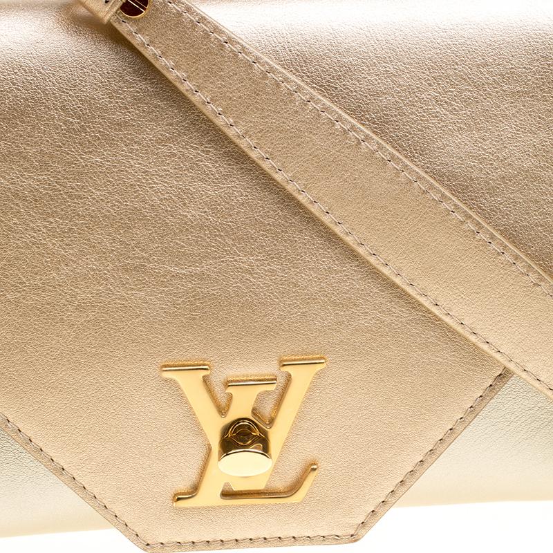 Louis Vuitton Metallic Two Tone Leather Love Note Bag 5