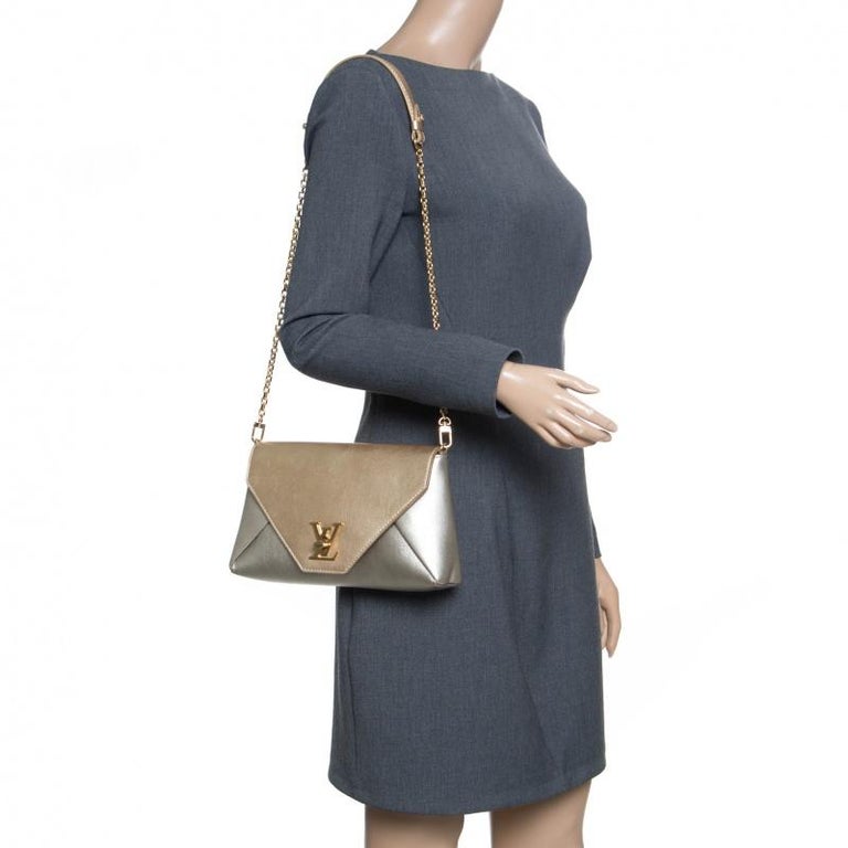 Louis Vuitton Metallic Two Tone Leather Love Note Bag at 1stdibs