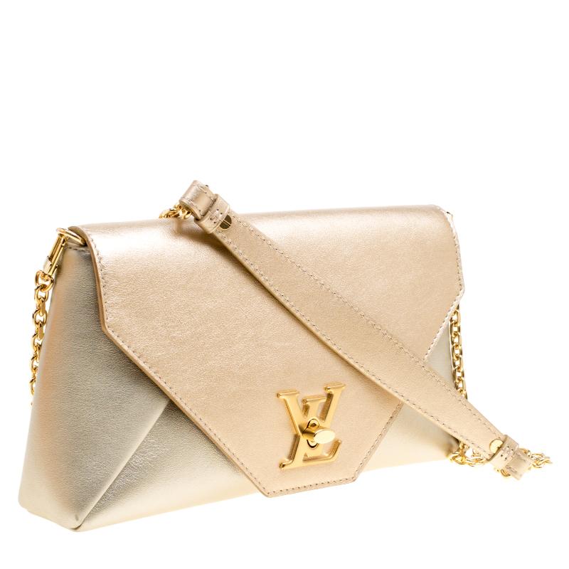 Women's Louis Vuitton Metallic Two Tone Leather Love Note Bag