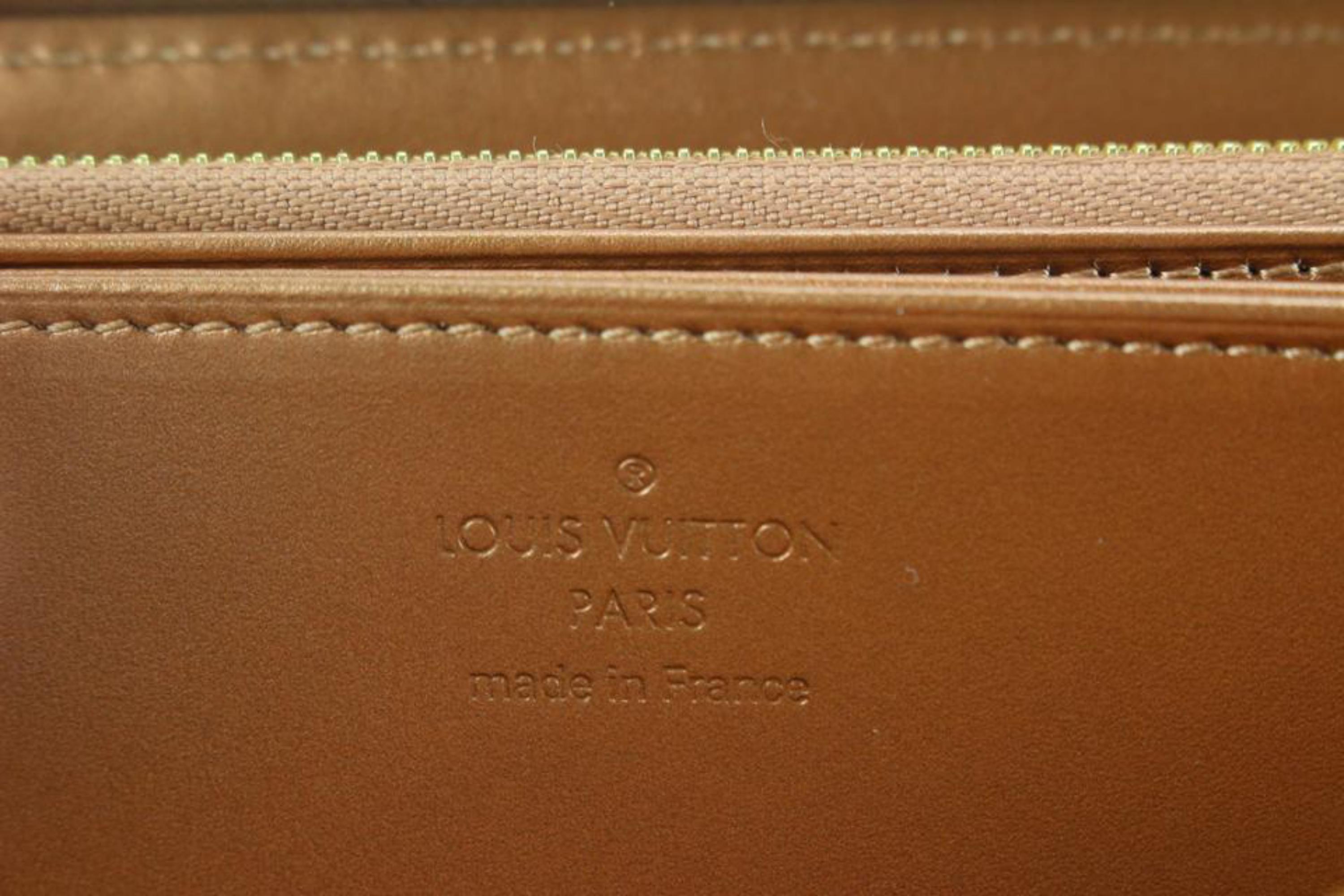 Louis Vuitton Metallic Vernis Rose Gold Zippy Wallet Long 6lz82s 2