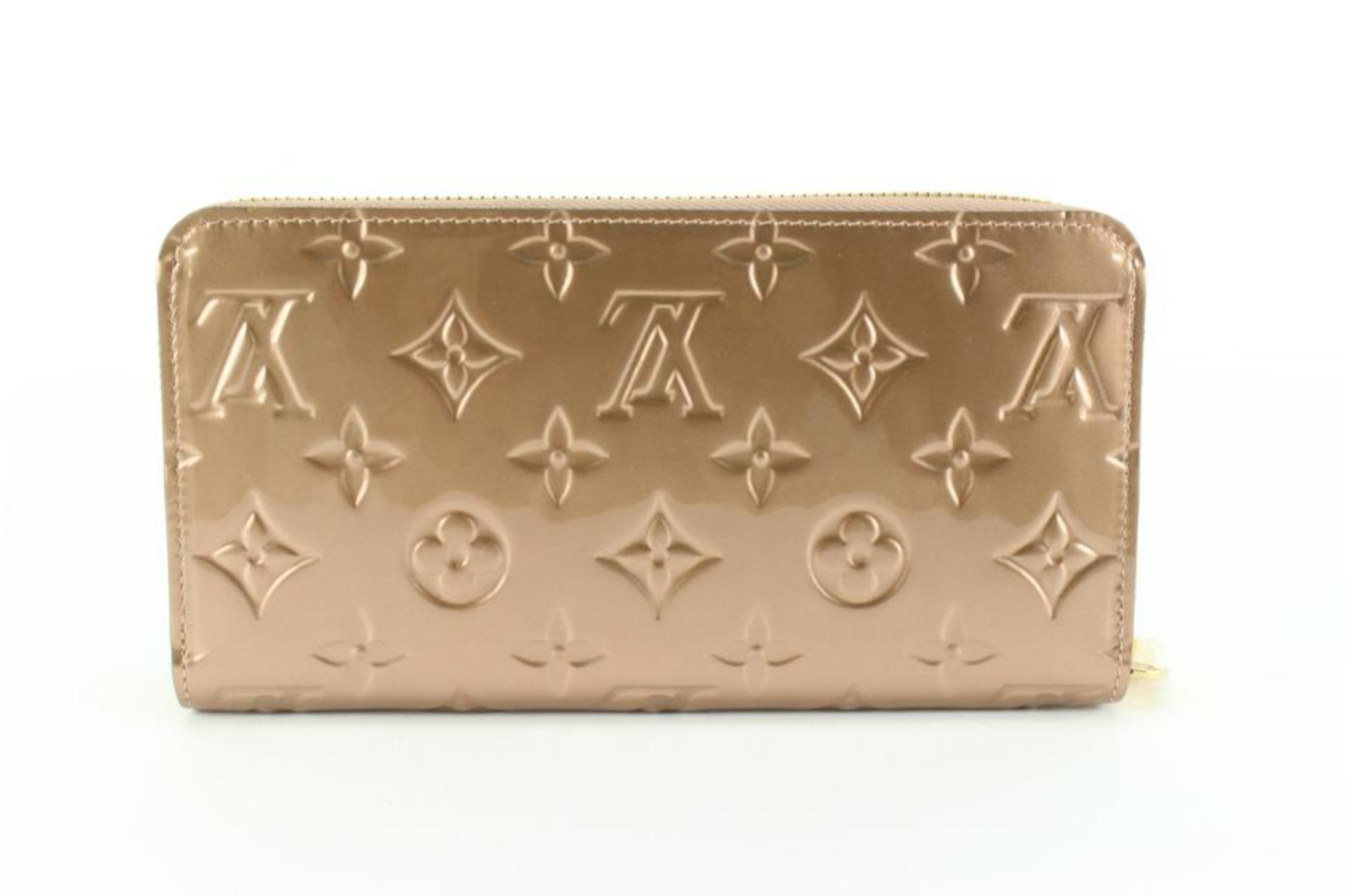 Louis Vuitton Metallic Vernis Rose Gold Zippy Wallet Long 6lz82s 3