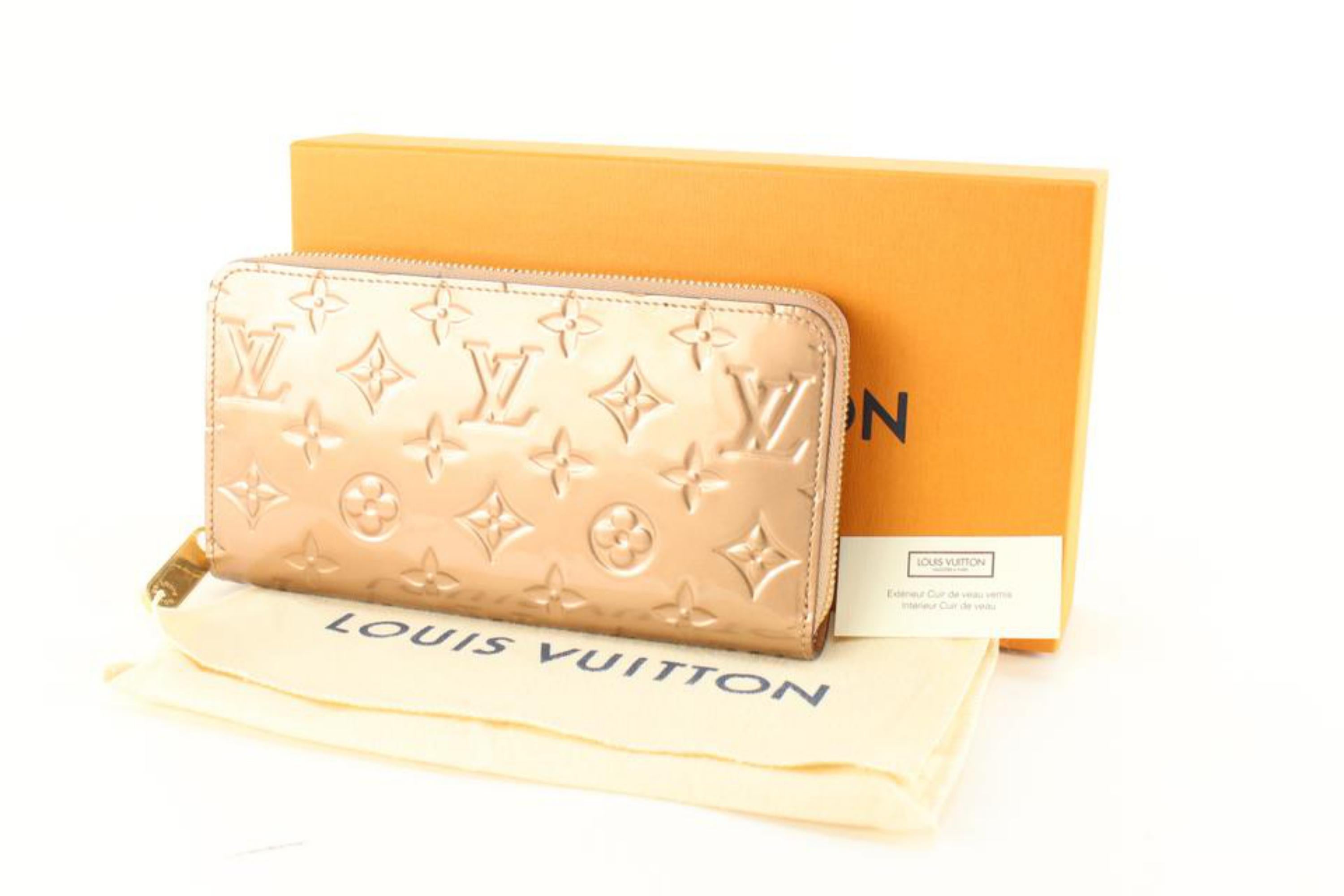 Louis Vuitton Metallic Vernis Rose Gold Zippy Wallet Long 6lz82s 4