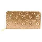 Louis Vuitton Lv Ghw Zippy Long Wallet Monogram Vernis Pink Dog