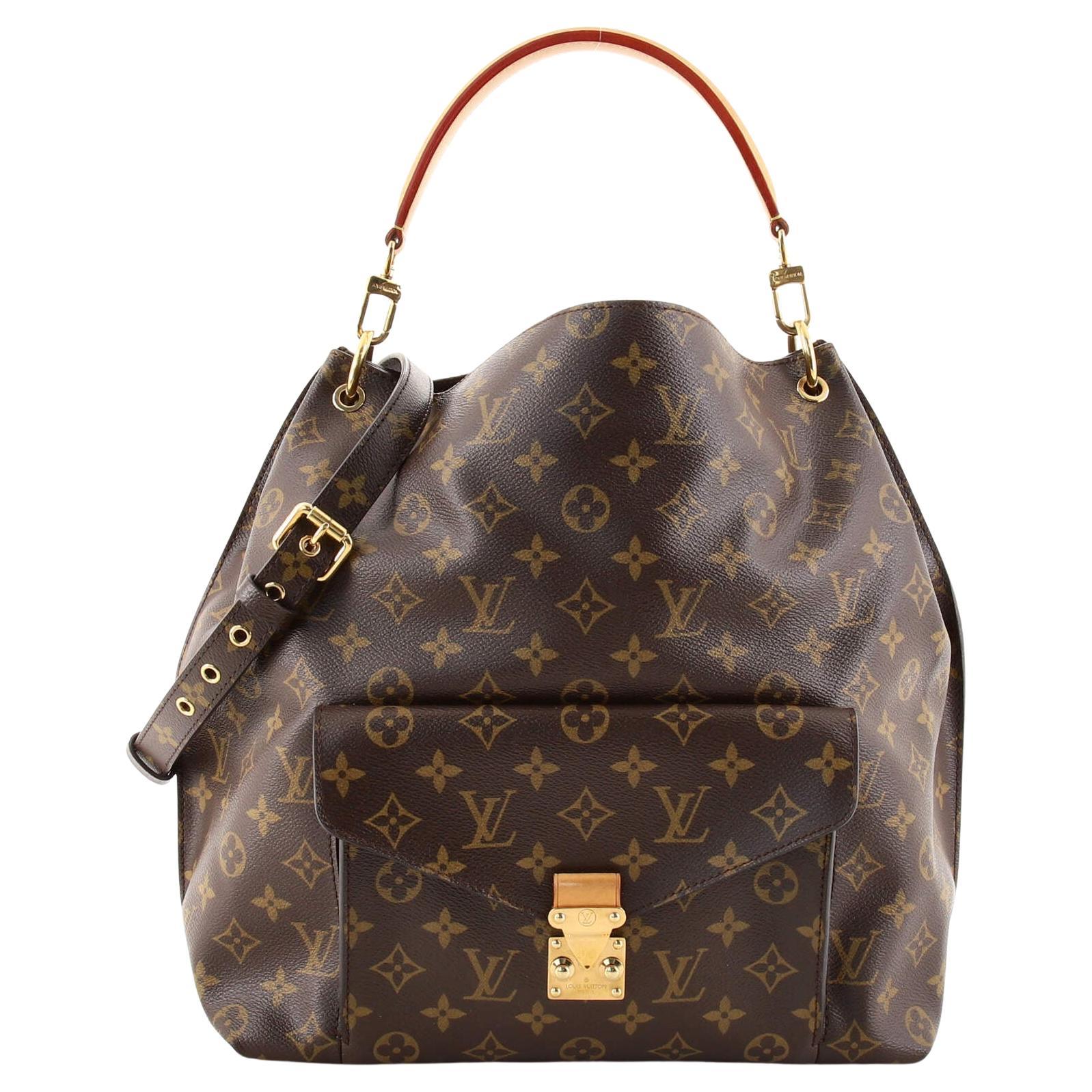 LOUIS VUITTON Metis Hobo Handbag Monogram LV + Shoulder Strap LV Large Tote  AUTH