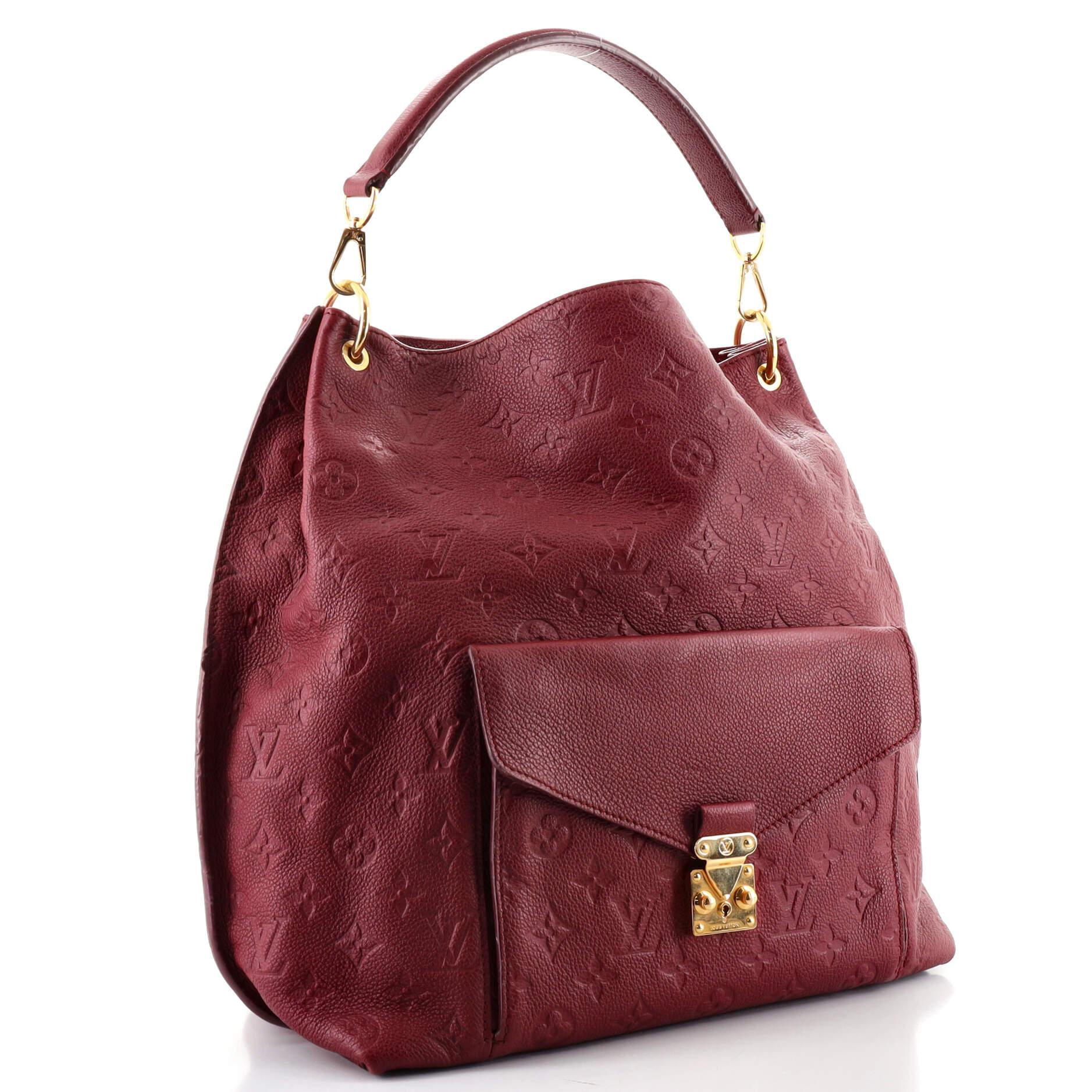 Brown Louis Vuitton Metis Hobo Monogram Empreinte Leather