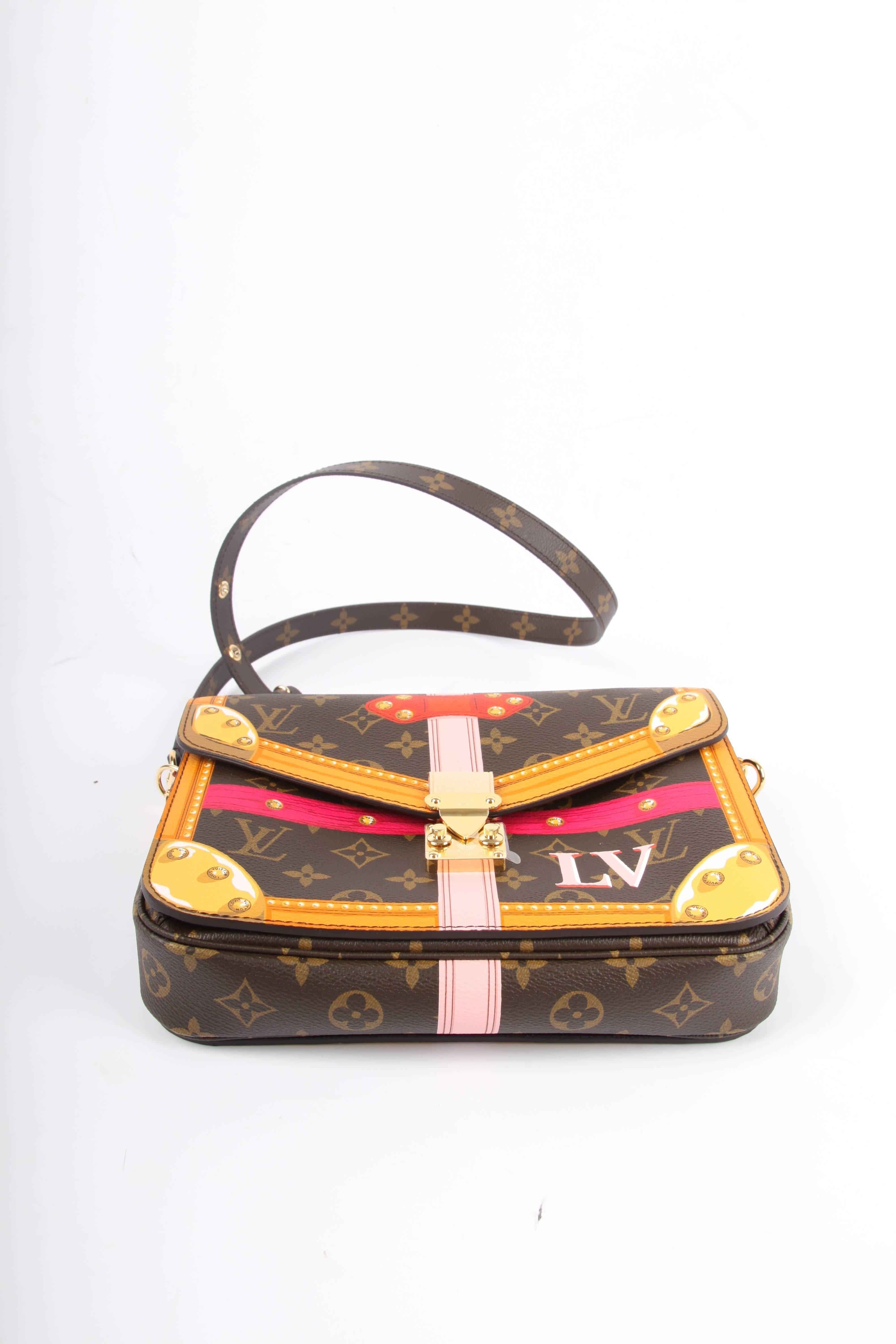   Louis Vuitton Brown and Pink Limited Edition Metis Handbag, 2018  In New Condition In Baarn, NL