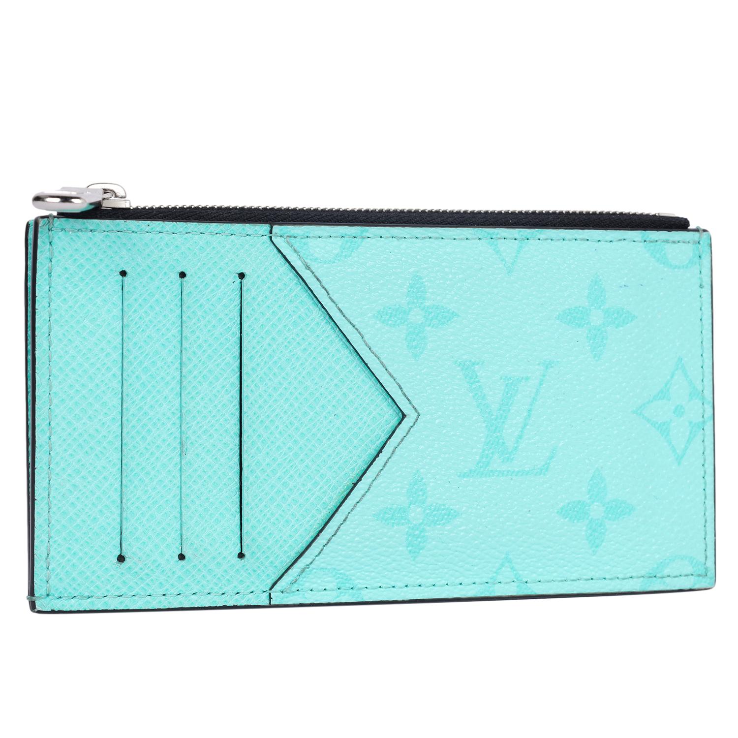 Louis Vuitton Miami Green Coin Card Holder Wallet In Good Condition In Salt Lake Cty, UT