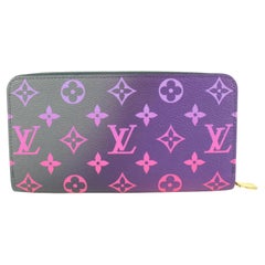Louis Vuitton Midnight Fuchsia x Multicolor Long Zip Around Wallet Zippy 19lz420