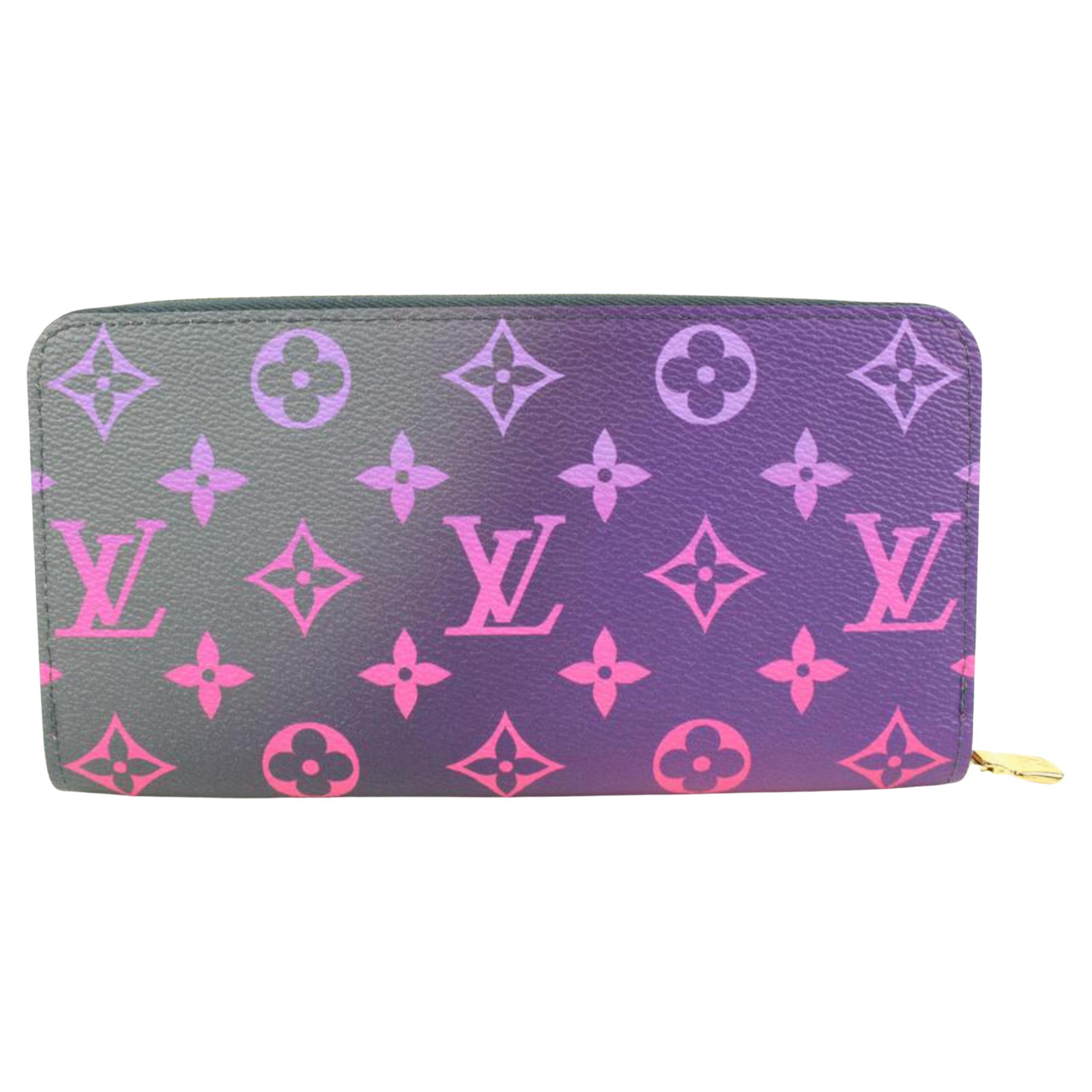 Louis Vuitton Midnight Fuchsia x Multicolor Long Zip Around Wallet Zippy  19lz420 at 1stDibs