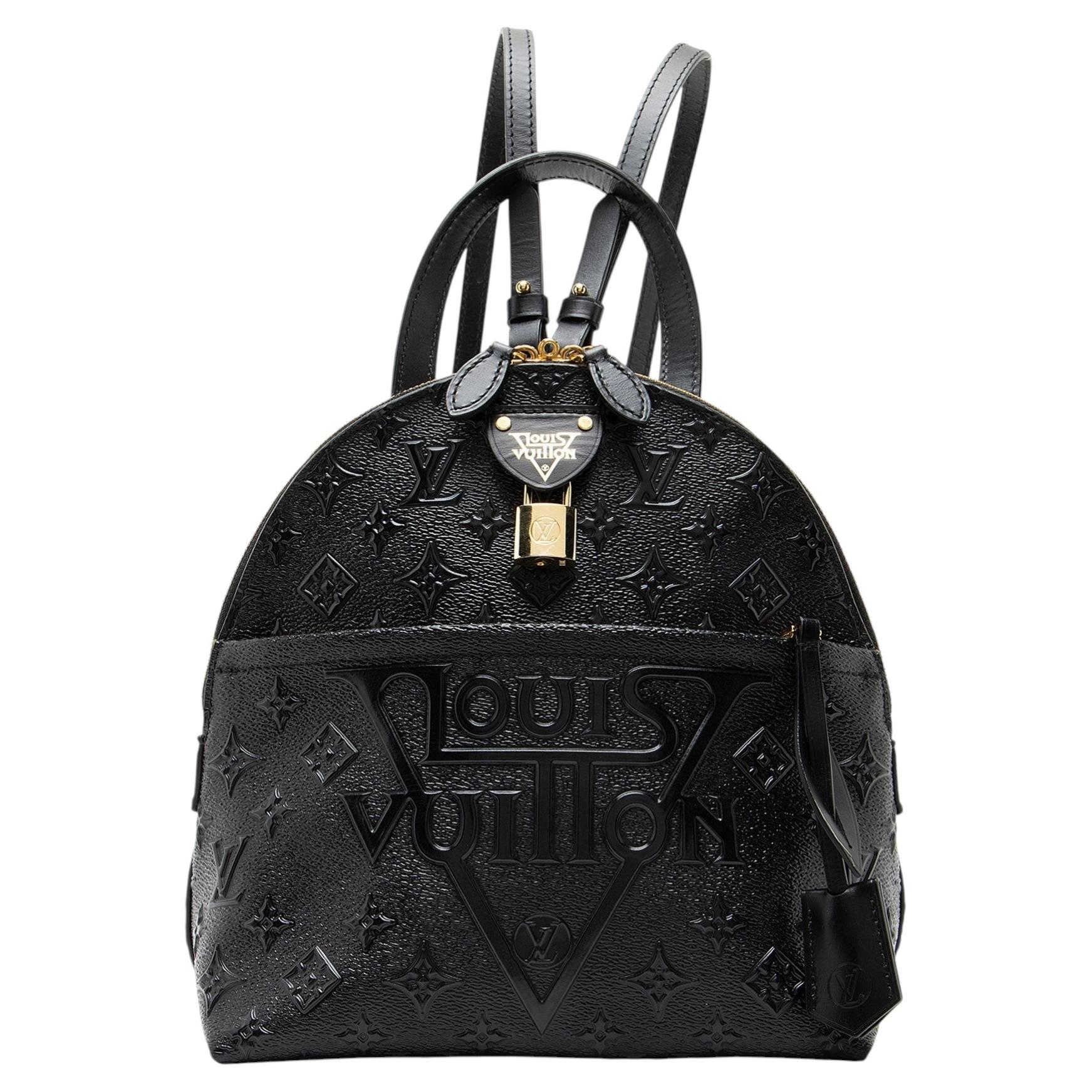 Pre-owned Louis Vuitton Midnight Monogram Canvas Moon Backpack In Black